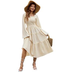 Abaowedding Renaissance Costume Women Medieval Dress Long Bell Sleeve Dress Ren Faire Dress
