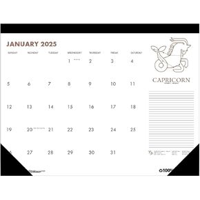 House of Doolittle 2025 Monthly Desk Pad Calendar, Zodiac, 22 x 17 Inches, January - December (HOD167-25)
