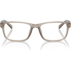A|X ARMANI EXCHANGE Men's AX3021F Low Bridge Fit Rectangular Prescription Eyewear Frames, Shiny Opaline Grey/Demo Lens, 56 mm