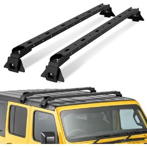 Load 280 lbs Heavy Duty Roof Rack Cross Bars for Jeep Wrangler JL JK Gladiator JT 2007-2024(2/4 Door Hardtop) Roof Rack Bars Kayak Cargo Carriers Crossbar roof Rack