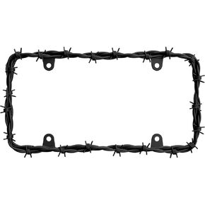 Cruiser Accessories Barbed Wire License Plate Frame, Matte Black