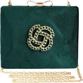 Velvet Evening Bags For Women With Flower Rhinestone Crystal Embellished Clutch Purse For Party Wedding