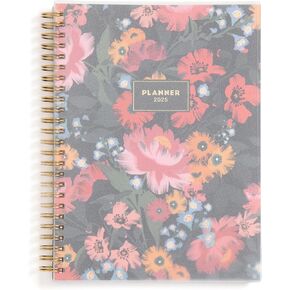 Blue Sky 2025 Weekly and Monthly Planner Calendar, January 2025 - December 2025, 5.875" x 8.625", Wirebound, Flexible Frosted Cover, Laminated Tabs, Storage Pocket, Monroe Dark (Monroe Dark- 2025, 5.875" x 8.625")