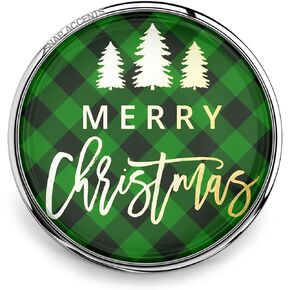 Christmas Snap Jewelry Holiday Winter Season 18MM Ginger Charm Button Fits Customizable Necklaces, Bracelets, Keychains