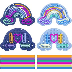 Sensory Activity Board Sensory Toys for Kids with Autism Duble Sided Design Sensory Fidget Toys for 3+ & Adult Fine Motor Skill,Promotes Focushelp,Relieve ADHD,Anxiety,Stress,24 Strings (2 Pcs)