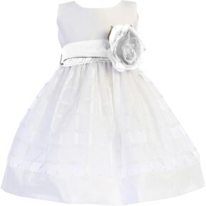 Made in USA White Flower Girl Dress Toddler - Little Flower Girl Dresses for Wedding Kids - Vestidos Niñas