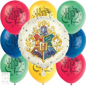 Unique Harry Potter Balloons Bundle - 8 Latex Party Balloons 12", 1 Foil Balloon 18", Checklist, Harry Potter Party Decorations & Supplies, Kids Birthday Party