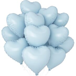 Pink White Heart Balloons,12Pcs Baby Pink Cream White Heart Shaped Foil Balloons,18Inch Light Pink Sand White Helium Mylar Balloon for Baby Shower Birthday Anniversary Wedding Party Decorations