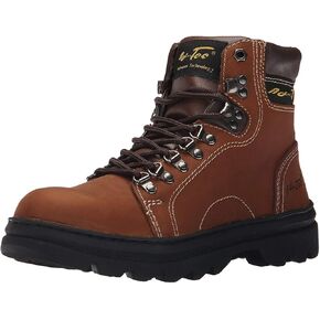 Ad Tec 6 in Mens Classic Clog Garden Hiker Boots, Black - Steel Toe, Oil Resistant Outsole, Perfect for Indoor and Outdoor Work