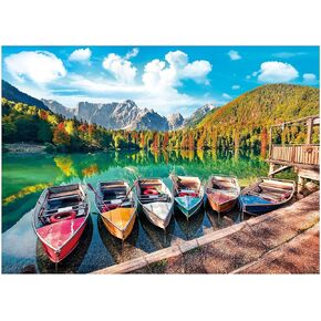 BenBen 1000 Piece Puzzle for Adults, Jigsaw Puzzles with Letters on Back, Fusine Lake, Challenging Puzzle for Game Night Home Décor (27.5" x 19.7")