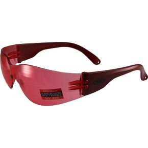 Global Vision Rider Safety Motorcycle Riding Sunglasses Red Frame Red Lens Z87.1