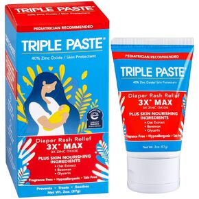 مرهم Triple Paste 3X Max لطفح الحفاضات، مرهم أكسيد الزنك ذو القوة القصوى لطفح الحفاضات الشديد، أنبوب 2 أونصة in Kuwait