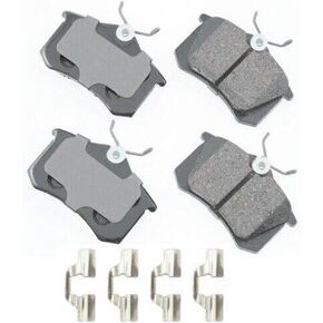 Akebono-EUR340B Ultra-Premium Ceramic Rear Disc Brake Pads, GREY