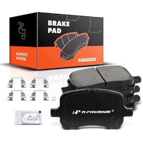 A-Premium Front Ceramic Disc Brake Pads Set Compatible with Select Chevy, Pontiac and Saturn Models - Cobalt 2008, HHR 2006-2011, Malibu 2004-2012, G5 2007-2009, G6 2006-2010, Aura 2007-2009, 4 Pcs