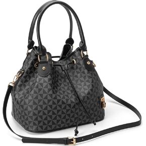 Bucket Purse For Women With Chic West Hobo Style, Drawstring Purse Shoulder Handbags, Tote Purse Featuring Pockets Design