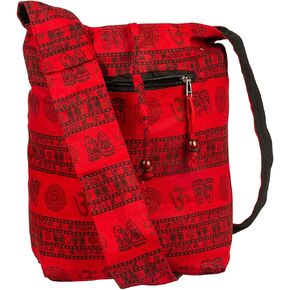 Tribe Azure Hobo Bag OM Symbol Cotton Canvas Large Messenger Handbag Shoulder Comfortable Roomy Fashion