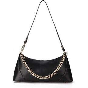 Small Shoulder Bags for Women Vegan Leather Crossbody Purses Ladies Trendy Shoulder Bag with Chain Strap Hobo Purse