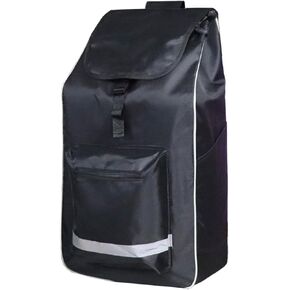 Replacement Bag for Shopping Cart - Waterproof Trolley Bags, 31L (Black)