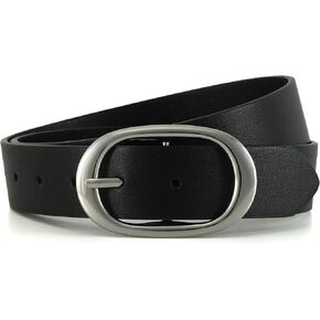 Fashion Women's Faux Leather Belts Ladies Waist Belt with Pin Buckle for Jeans Pants 1.26" Width