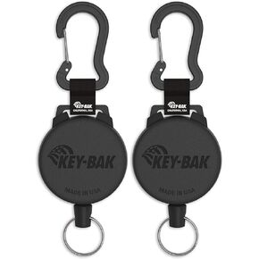 KEY-BAK SECURIT Heavy Duty Retractable Key Holder with a Retractable Kevlar Cord Secures Keys, Gear