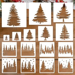 16Pcs Star Shape Stencils Patriotic Star Templates Stencils Reusable Plastic Drawing Painting Template for 4th of July DIY Art Craft Painting on Wood