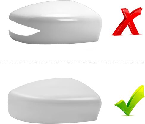 Moonlinks Compatible with Nissan Sentra 2013 2014 2015 2016 2017 2018 2019 Left Side Mirror Cover Replacement, White Primer Left Driver Side Door Rearview Mirror Cover Trim Side Mirror Cap Cover in Kuwait