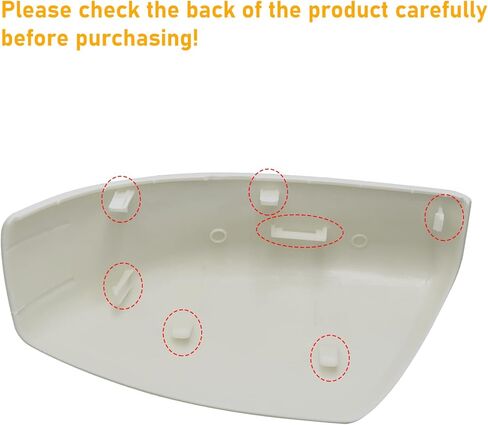 Moonlinks Compatible with Nissan Sentra 2013 2014 2015 2016 2017 2018 2019 Left Side Mirror Cover Replacement, White Primer Left Driver Side Door Rearview Mirror Cover Trim Side Mirror Cap Cover in Kuwait