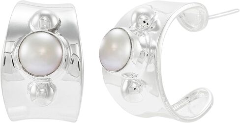 أقراط على شكل حرف J من الفضة الاسترليني "تولوم" من Silpada in Kuwait