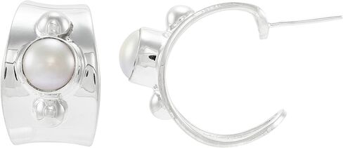 أقراط على شكل حرف J من الفضة الاسترليني "تولوم" من Silpada in Kuwait