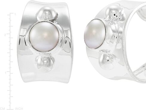 أقراط على شكل حرف J من الفضة الاسترليني "تولوم" من Silpada in Kuwait