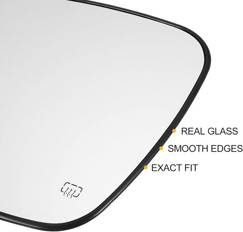 X AUTOHAUX Car Rearview Left Driver Side Mirror Glass Replacement W/Backing Plate Heated White Glass for CHRYSLER TOWN & COUNTRY for DODGE GRAND CARAVAN for RAM C/V in Saudi Arabia