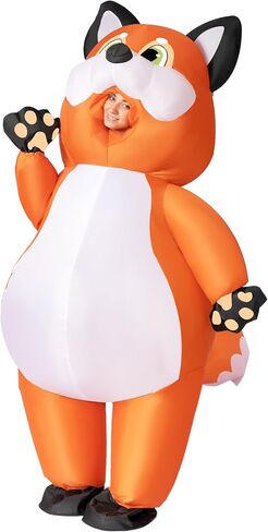 Spooktacular Creations Halloween Costume Adults, Full Body Inflatable Costume with a pair of Gloves, Fox Costumes Blow up Costume Unisex - One Size in Saudi Arabia