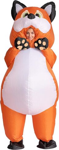 Spooktacular Creations Halloween Costume Adults, Full Body Inflatable Costume with a pair of Gloves, Fox Costumes Blow up Costume Unisex - One Size in Saudi Arabia