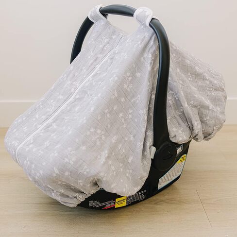 Bebe au Lait Cotton Muslin Car Seat Cover - Baby Car Seat Cover for Boys Girls, All Season Infant Car Canopy, Dottie in Saudi Arabia