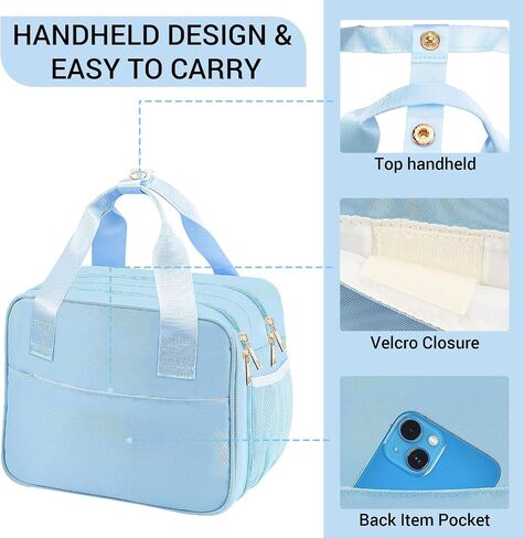 PIIOSER Wearable Breast Pump Bag with Ice Pack, Compatible with Wearable Breast Pumps & Accessories - Portable Pumps Carrying Case for Nursing & Working Moms, Black in Saudi Arabia