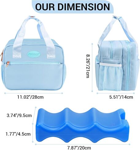 PIIOSER Wearable Breast Pump Bag with Ice Pack, Compatible with Wearable Breast Pumps & Accessories - Portable Pumps Carrying Case for Nursing & Working Moms, Black in Saudi Arabia