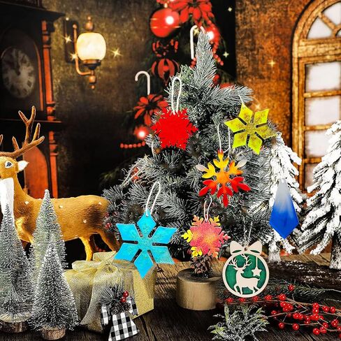 Szcelling 3 قطع عيد الميلاد ندفة الثلج قالب القرط الكريستال زهرة المفاتيح قلادة الايبوكسي الراتنج العفن 32 تجاويف شجرة عيد الميلاد شنقا الديكور الجليد الراتنج قالب الصب DIY صنع المجوهرات أداة زخرفة الحزب in Kuwait