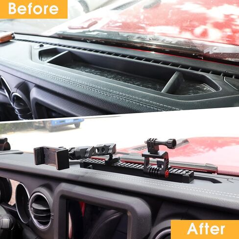 BESTAOO JL Dash Multi-Mount Phone Holder, for 2018-2024 Jeep Wrangler JL JLU & Gladiator JT, Multifunction, Action Camera Holder and Platform Phone Stand in Saudi Arabia