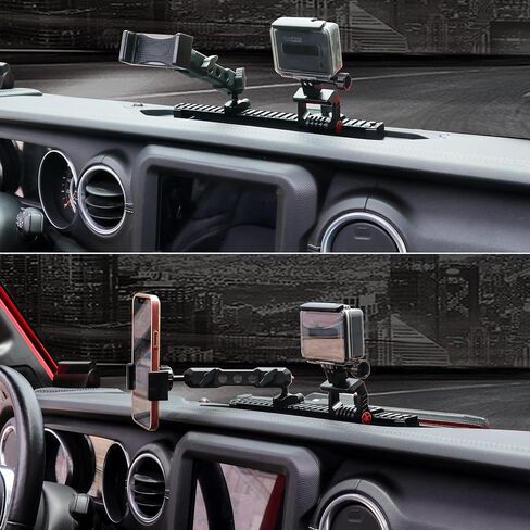 BESTAOO JL Dash Multi-Mount Phone Holder, for 2018-2024 Jeep Wrangler JL JLU & Gladiator JT, Multifunction, Action Camera Holder and Platform Phone Stand in Saudi Arabia