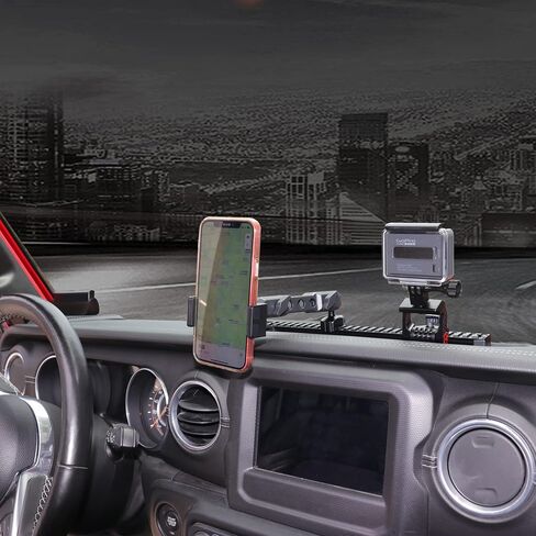 BESTAOO JL Dash Multi-Mount Phone Holder, for 2018-2024 Jeep Wrangler JL JLU & Gladiator JT, Multifunction, Action Camera Holder and Platform Phone Stand in Saudi Arabia