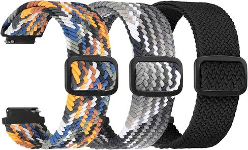 3 عبوات من الأربطة المرنة المضفرة 16 مم 18 مم سريعة الإصدار، أربطة قابلة للتمدد قابلة للتعديل أساور رياضية مرنة للنساء والرجال in Kuwait