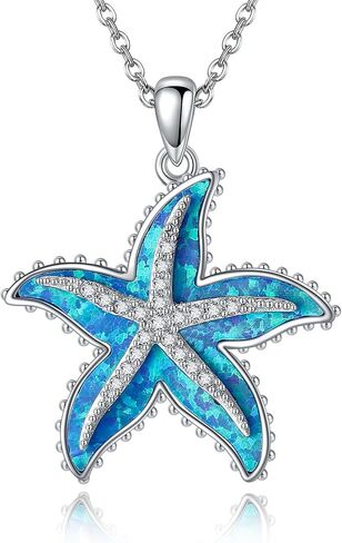 قلادة نجم البحر من الفضة الإسترليني قلادة نجم البحر مجوهرات نجم البحر للنساء in Kuwait