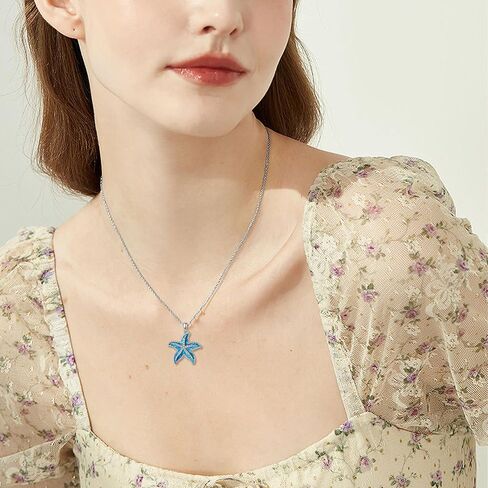 قلادة نجم البحر من الفضة الإسترليني قلادة نجم البحر مجوهرات نجم البحر للنساء in Kuwait