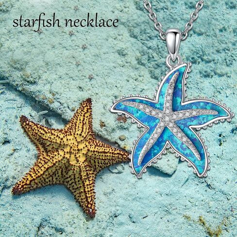 قلادة نجم البحر من الفضة الإسترليني قلادة نجم البحر مجوهرات نجم البحر للنساء in Kuwait