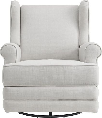 Oxford Baby Teegan Upholstered Swivel Glider & Recliner Nursery Chair, Gray in Saudi Arabia