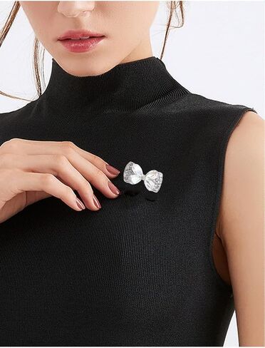 Rhinestone Butterfly Bowknot Brooch Pin for Women Girls Fashion Cute Crystal Birthstone Brooches Lapel Pins Delicate Dress Accessories Easter Birthday Wedding Party Jewelry Gift Souvenir in Saudi Arabia