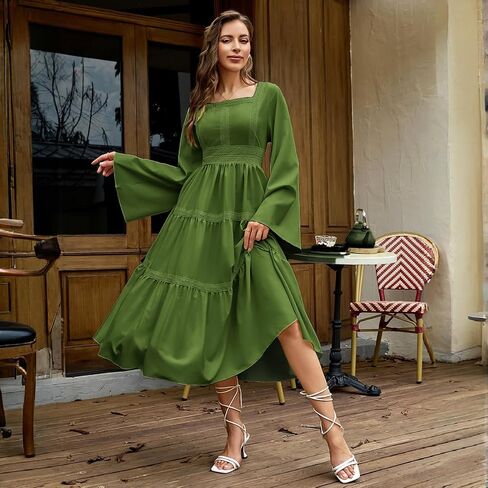 Abaowedding Renaissance Costume Women Medieval Dress Long Bell Sleeve Dress Ren Faire Dress in Saudi Arabia