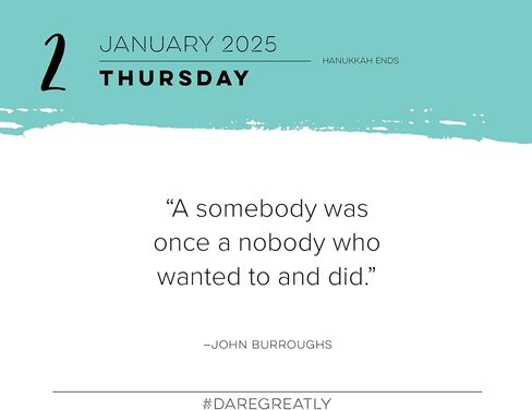 Willow Creek Press Dare Greatly Daily 2025 Box/Desk Calendar (5.86" x 4.72") in Saudi Arabia