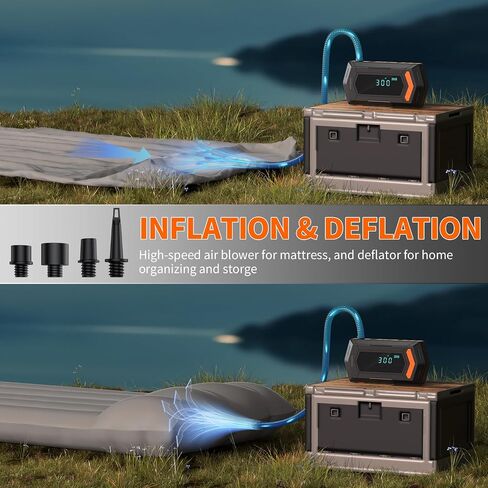 Jump Starter with Air Inflator/Deflator Compressor, 5000A Car Battery Jump Starter with Air Compressor 7-in-1 Jumper Box for 10L Gas/9L Diesel Vehicles with 150PSI Tire Inflator & 2 LED Lighting in Saudi Arabia