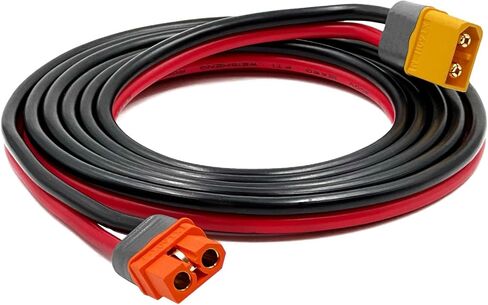 XT60i to XT60 Male Cable 10AWG Solar Charging Cable XT60i-F Extension Cable Solar Cable Compatible for Ecoflow Portable Power Station Solar Generator （5FT in Kuwait
